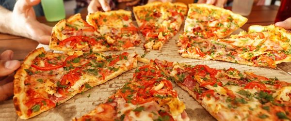 Group of friends eating pizza Group of friends eating pizza